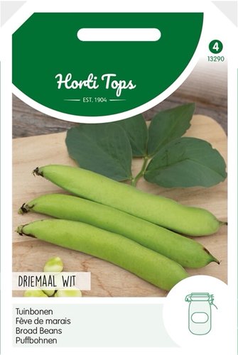 Horti Tops Tuinbonen Driemaal Wit, 100g - afbeelding 1