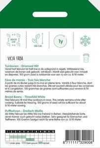 Horti Tops Tuinbonen Driemaal Wit, 100g - afbeelding 2