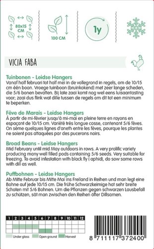 Horti Tops Tuinbonen Leidse Hangers, 250g - afbeelding 2