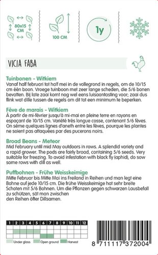 Horti Tops Tuinbonen Witkiem, 250g - afbeelding 2