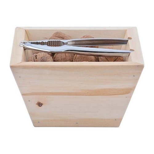 Houten bak met notenkraker