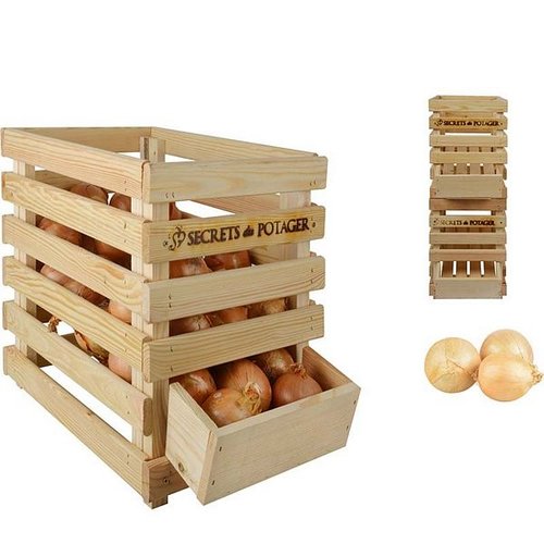 Houten uienkrat