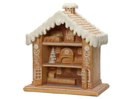 Huis kunststof - B68xH78cm Bruin
