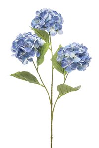 Hydrangea spray x3 blue 75cm