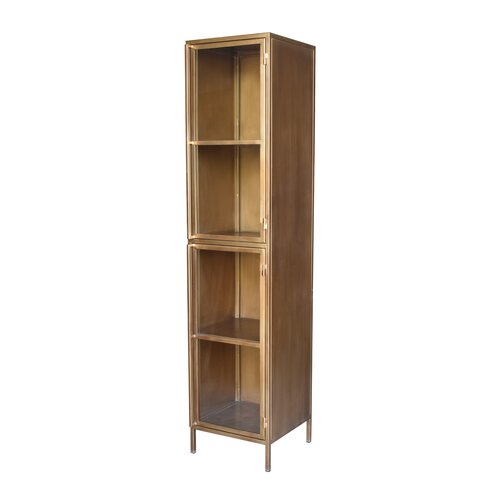 Ijzeren kast James H 200 x B 45 x D 45 cm bronze