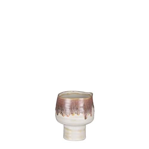 Ingo pot op voet rood - h10xd9cm