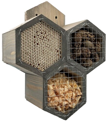 Insectenhotel - 24x11xH33cm Grijs