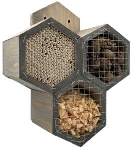 Insectenhotel - 24x11xH33cm Grijs