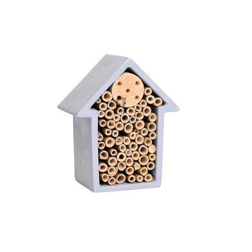 Insectenhotel betonlook - H 19,5 x B 16 x D 10 cm