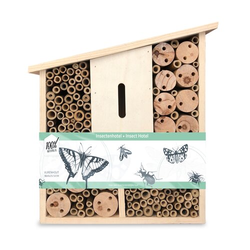 Insectenhotel hout 30 x 9 x 25/32 cm