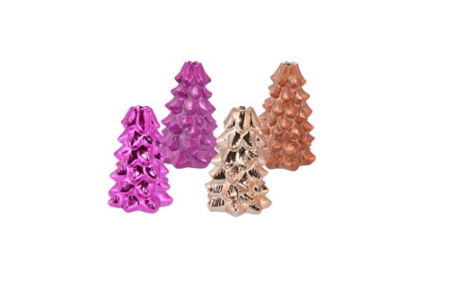 Jada Fuchsia/Pink x -Mas Tree Candle Holder Ass 15 x 10 cm
