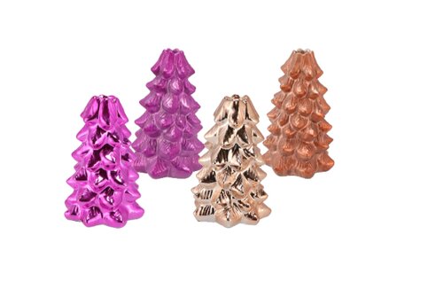 Jada Fuchsia/Pink x -Mas Tree Candle Holder Ass 19 x 12 cm