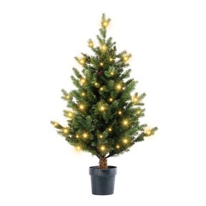 Janga LED Kerstboom in pot Groen - H 100 x D 58 cm