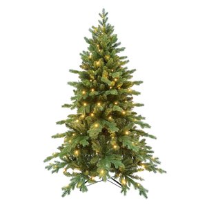 Evergreen Janga LED kunstkerstboom groen - H 180 x D 125 cm - afbeelding 1