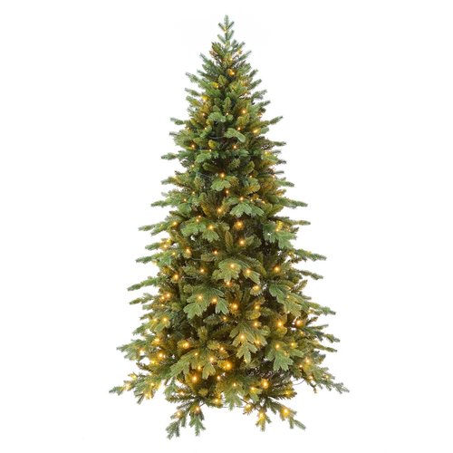 Evergreen Janga LED kunstkerstboom groen - H 210 x D 134 cm - afbeelding 1