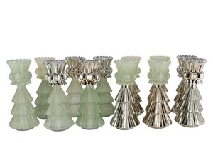 JAZZ NORDIC GREEN T-LIGHT X-MAS TREE ASS 11X28CM