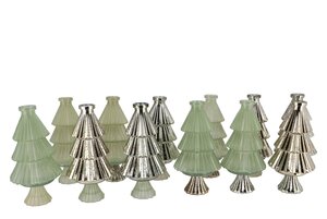 JAZZ NORDIC GREEN VASE X-MAS TREE ASS 11X22CM