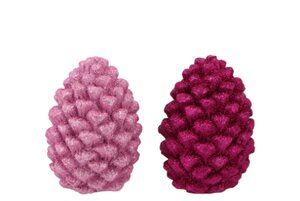 Jingle Fuchsia/Pink Pinecone Ass 7 x 7 x 10 cm - afbeelding 1