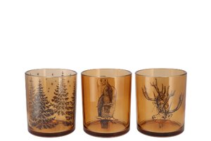 Jolly Transparent Brown T-Lights Ass 10 x 13 cm - afbeelding 1
