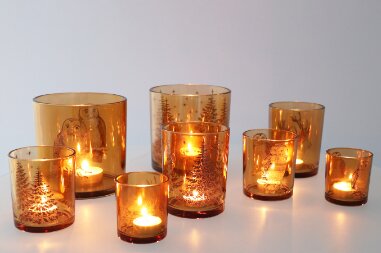 Jolly Transparent Brown T-Lights Ass 9 x 10 cm - afbeelding 3