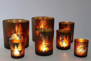 Jolly Transparent Green/Gold T-Lights Ass 10 x 13 cm - afbeelding 3
