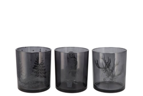 Jolly Transparent Grey T-Lights Ass 10 x 13 cm - afbeelding 1