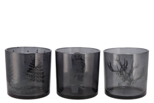 Jolly Transparent Grey T-Lights Ass 15 x 15 cm - afbeelding 1