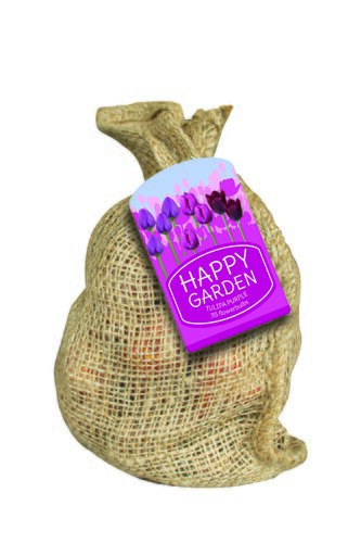 JUB Holland Zak Happy Garden Purple - Purple Tulips