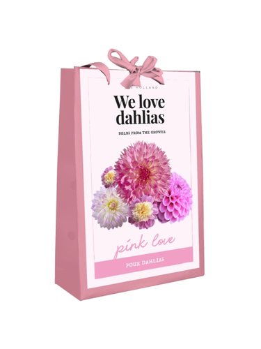 JUB Holland Tas 'We Love Dahlias' Pink Love