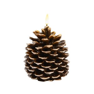 Kaars dennenappel 12.5x10.5cm bruin