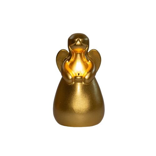 Kaars engel wax 3d vlam goud