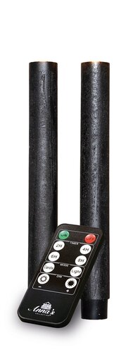 Kaars led oplaadbaar 10x7.5cm zwrt