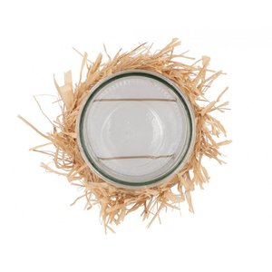 Kaarsenhouder Ibiza Natural Straw 17x17cm - afbeelding 2