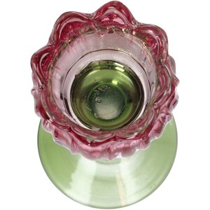 Kaarshouder Bloem Glas Roze 8 x 8 x 22 cm - afbeelding 3