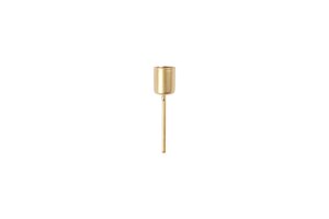 Kaarshouder metaal met pin L 9,5 cm set/4stuks gold