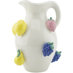 Kan porselein met fruit - 18 x 17 x H 21 cm - afbeelding 2