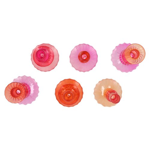 Kandelaar Bubbles Oranje/roze - D 9 x H 20 - afbeelding 2