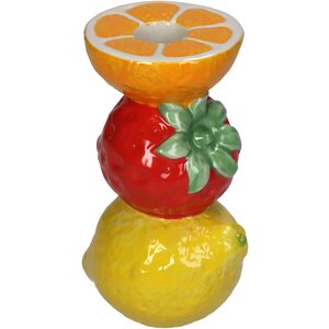 Kandelaar Fruit Fijn Aardewerk Multi 8,5 x 7,5 x 14,2 cm - afbeelding 1