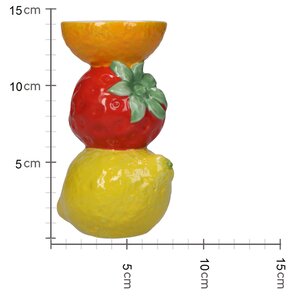 Kandelaar Fruit Fijn Aardewerk Multi 8,5 x 7,5 x 14,2 cm - afbeelding 5