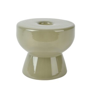 Kandelaar glas licht groen - D 10 x H 5,2 cm