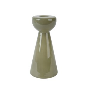 Kandelaar glas licht groen - D 6,8 x H 5,2 cm