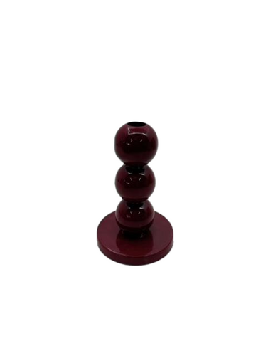Kandelaar H 16 cm burgundy