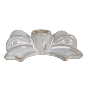 Kandelaar strik 11,5 x 6,5 x 3,5 cm white