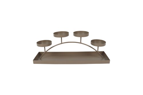 Kandelaar voor stompkaarsen - B40xH15cm Klei