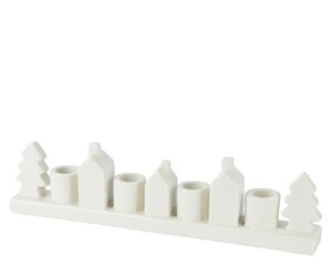 Kandelaar wit - H 8,7 cm x L 34 cm