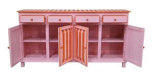 Kast - L182 x D40 x H95cm Oudroze/Koraal - afbeelding 3
