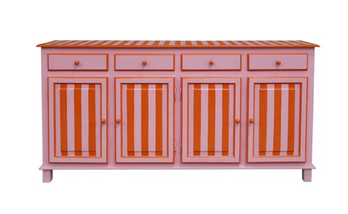 Kast - L182 x D40 x H95cm Oudroze/Koraal - afbeelding 1
