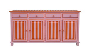 Kast - L182 x D40 x H95cm Oudroze/Koraal - afbeelding 1