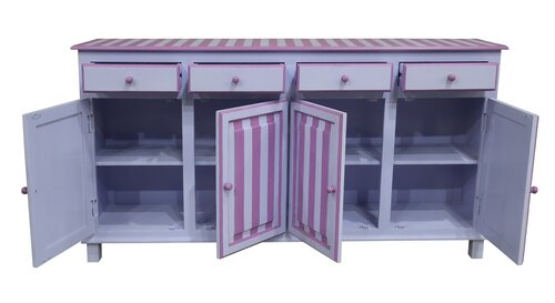 Kast - L182 x D40 x H95cm Paars/Lavendel - afbeelding 3