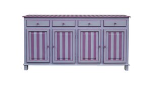 Kast - L182 x D40 x H95cm Paars/Lavendel - afbeelding 1